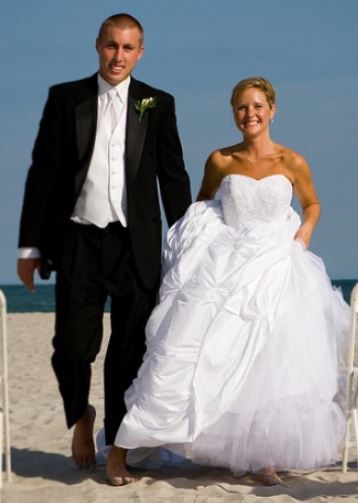 Britney Knighton and her husband Brad Knighton on their big day